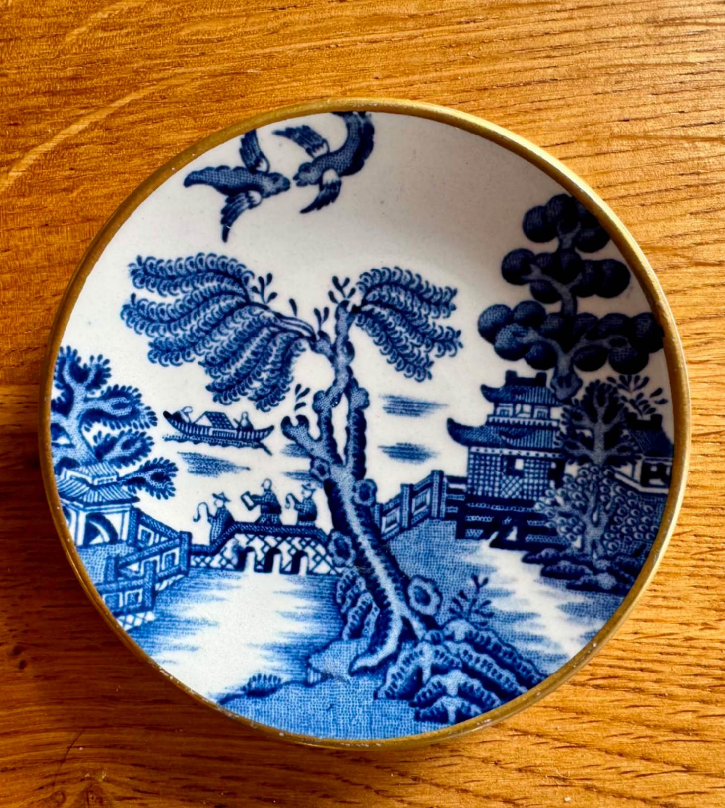 商品番号021 Booths「Real Old Willow」金彩入り バターパット/豆皿 英国製